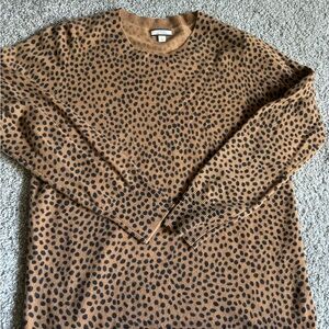 Jcrew 100% cashmere leopard sweater